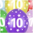 balony liczba 10 metalik mix strong 14 6 szt