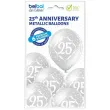 balony liczba 25 srebrny metalik belbal 12 6 szt