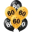 balony liczba 60 czarno zloty partypal 12 10 szt