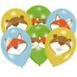 balony lis i bobr pastel mix amscan 11 6 szt