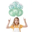 balony liscie bialo zielone folat 13 6 szt