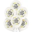 balony live laugh love metalik perlowy belbal 12 6 szt