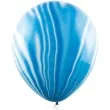 balony marmur niebieski partydeco 12 6 szt