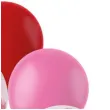 balony matowy mix z konfetti czerwono rozowe folat 12 6 szt