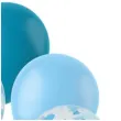 balony matowy mix z konfetti niebieskie folat 12 6 szt