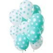 balony mietowe kropki mix folat 12 12 szt