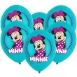 balony minnie mouse turkusowy amscan 11 6 szt