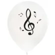 balony muzyk i nuty bialy santex 9 8 szt