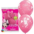 balony myszka minnie rozowy pastel qualatex 12 6 szt