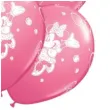 balony myszka minnie rozowy pastel qualatex 12 6 szt