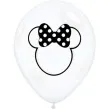 balony myszka minnie transparentne qualatex 11 25 szt