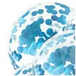 balony niebieskie konfetti transparentne dekoracjepolska 12 5 szt