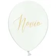 balony novio novia vivan los novios pastel biale 12 strong 6 szt