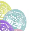 balony nowy rok 2025 mix metaliczny partydeco 12 6 szt