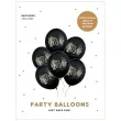 balony nowy rok happy 2024 czarny partydeco 12 6 szt