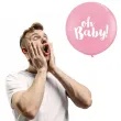 balony oh baby rozowy qualatex 36 2 szt