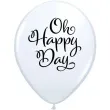 balony oh happy day bialy qualatex 11 25 szt