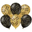 balony party time classy party czarno zlote metalic 12 pd party 6 szt