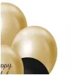 balony pastel metalik mix happy birthday zloty czarny godan 12 7 szt
