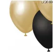balony pastel metalik mix happy birthday zloty czarny godan 12 7 szt