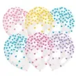 balony pastelowe serduszka transparentne amscan 11 6 szt