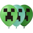 balony piksel czyhacz zielony partypal 12 12 szt