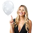 balony platki sniegu transparentne qualatex 11 25 szt