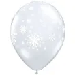 balony platki sniegu transparentne qualatex 11 25 szt