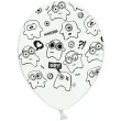 balony potworki biale 12 strong 50 szt