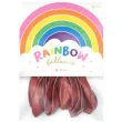 balony rainbow metalizowane czerwone partydeco 11 10 szt