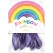 balony rainbow metalizowane fioletowe partydeco 9 10 szt