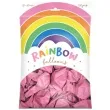 balony rainbow metalizowane rozowe partydeco 11 100 szt