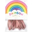 balony rainbow metalizowane rozowe zloto partydeco 9 10 szt