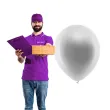 balony rainbow metalizowane srebrne partydeco 9 10 szt