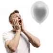 balony rainbow metalizowane srebrne partydeco 9 10 szt