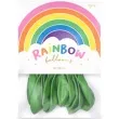 balony rainbow metalizowane zielone jasne 9 10 szt
