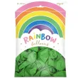 balony rainbow metalizowane zielone jasne partydeco 11 100 szt