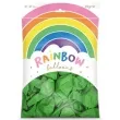 balony rainbow metalizowane zielone jasne partydeco 9 100 szt