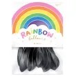 balony rainbow pastelowe czarne partydeco 9 10 szt