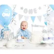 balony roczek 1 urodziny blekit i transp partydeco 12 50szt