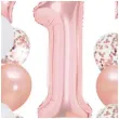 balony roczek 1 urodziny rose gold partypal zestaw