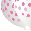 balony rozowe kropki transparent gemar 12 5 szt