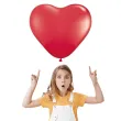 balony serca czerwone partydeco 16 6 szt