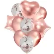 balony serca i gwiazdki rozowe zloto czakos zestaw