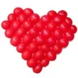 balony serce z siatka czerwony funny fashion zestaw