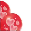 balony serduszka czerwone belbal 12 6 szt