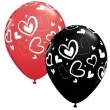 balony serduszka mix qualatex 11 25 szt