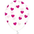 balony serduszka strong transparent rozowe 14 50 szt