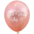 balony she said yes rozowe zloto dekoracjepolska 12 5 szt