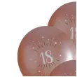 balony sparkling liczba 18 rozowe zloto santex 12 6 szt